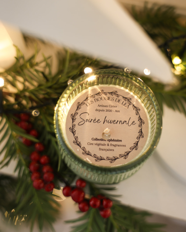 Bougie Soirée Hivernale - Vert Émeraude